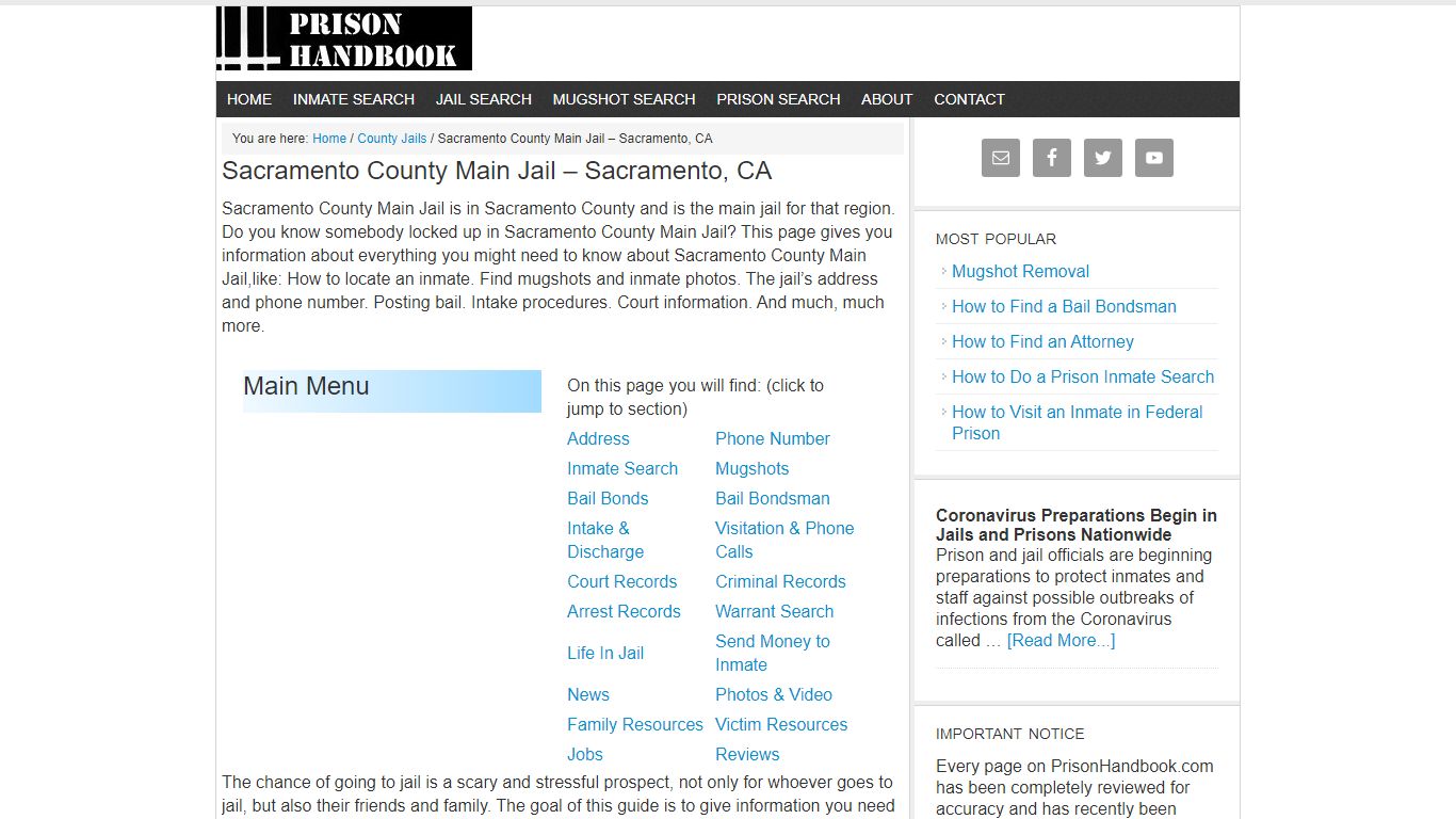 Sacramento County Main Jail – Sacramento, CA